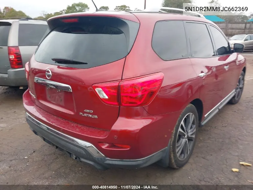 2018 Nissan Pathfinder Platinum VIN: 5N1DR2MM8JC662369 Lot: 40814950