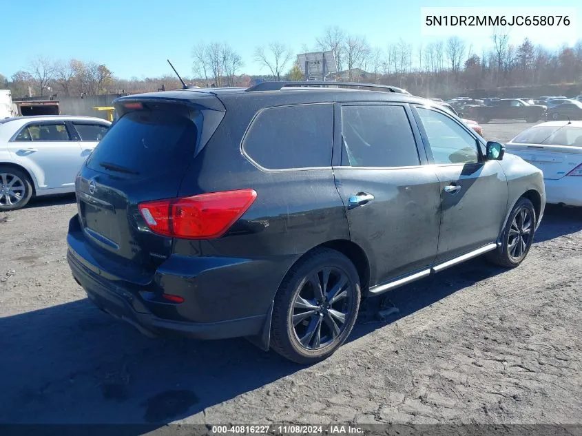 2018 Nissan Pathfinder Sl VIN: 5N1DR2MM6JC658076 Lot: 40816227