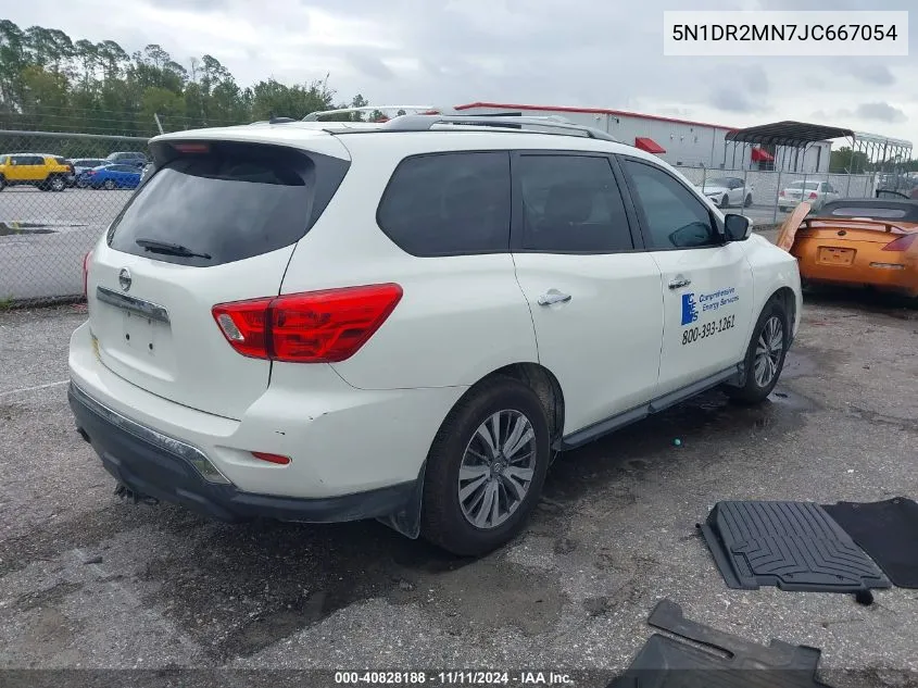 2018 Nissan Pathfinder S/Sv/Sl/Platinum VIN: 5N1DR2MN7JC667054 Lot: 40828188