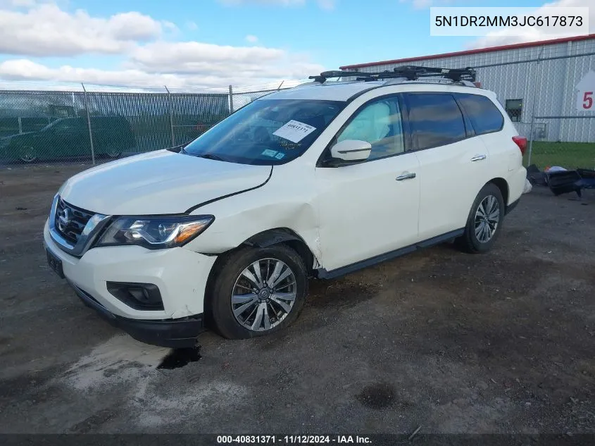 2018 Nissan Pathfinder Sv VIN: 5N1DR2MM3JC617873 Lot: 40831371