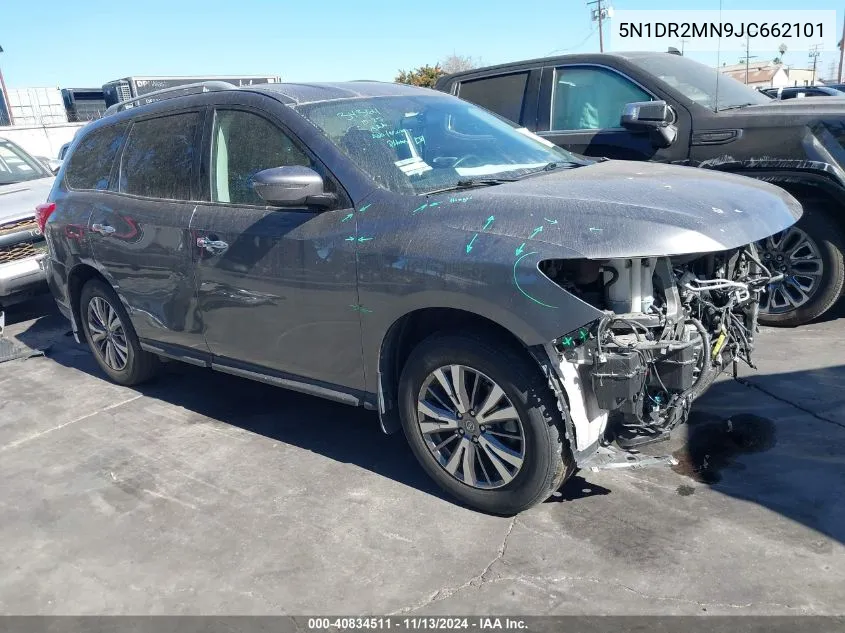 2018 Nissan Pathfinder S/Sv/Sl/Platinum VIN: 5N1DR2MN9JC662101 Lot: 40834511