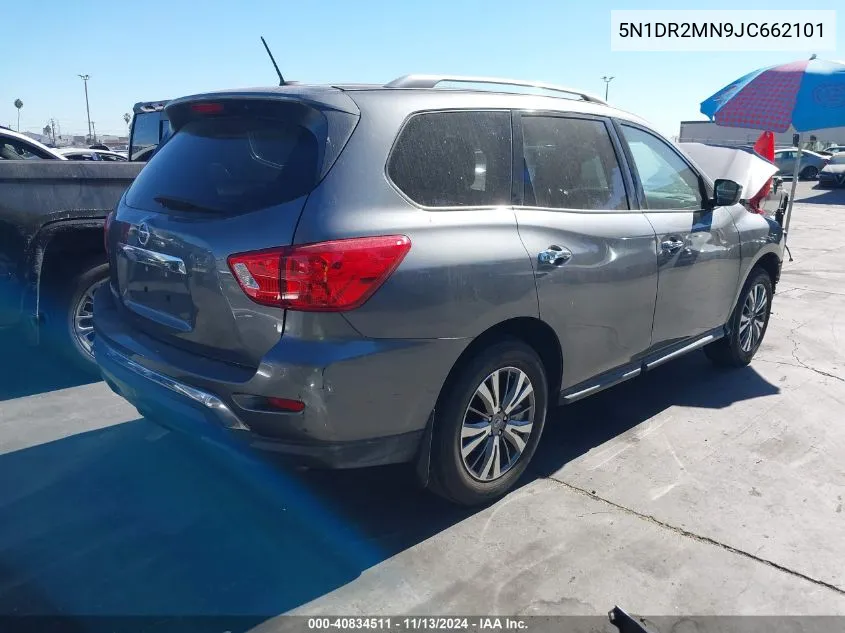 2018 Nissan Pathfinder S/Sv/Sl/Platinum VIN: 5N1DR2MN9JC662101 Lot: 40834511