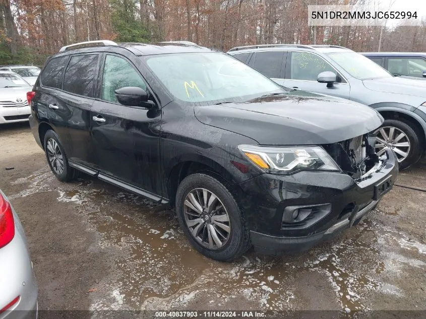 2018 Nissan Pathfinder Sv VIN: 5N1DR2MM3JC652994 Lot: 40837903