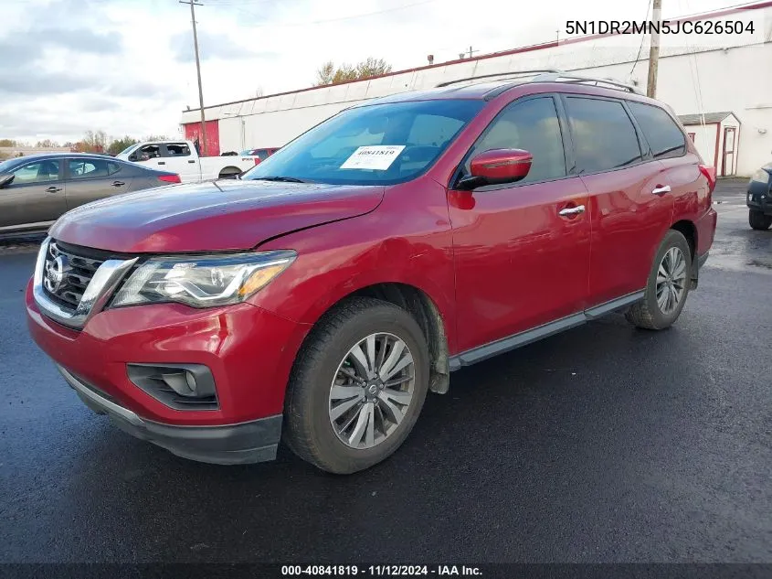 2018 Nissan Pathfinder Sv VIN: 5N1DR2MN5JC626504 Lot: 40841819