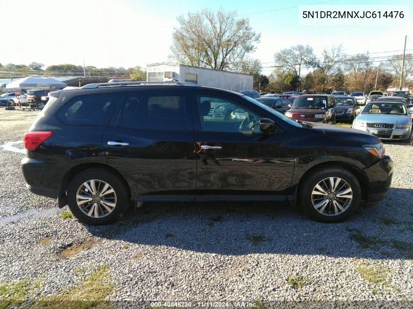 2018 Nissan Pathfinder S/Sv/Sl/Platinum VIN: 5N1DR2MNXJC614476 Lot: 40846230