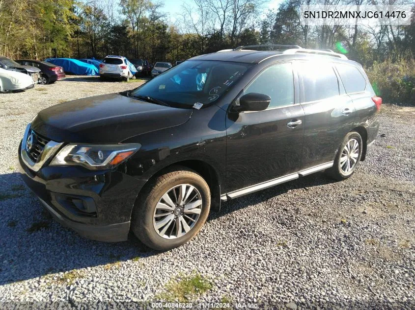 2018 Nissan Pathfinder S/Sv/Sl/Platinum VIN: 5N1DR2MNXJC614476 Lot: 40846230