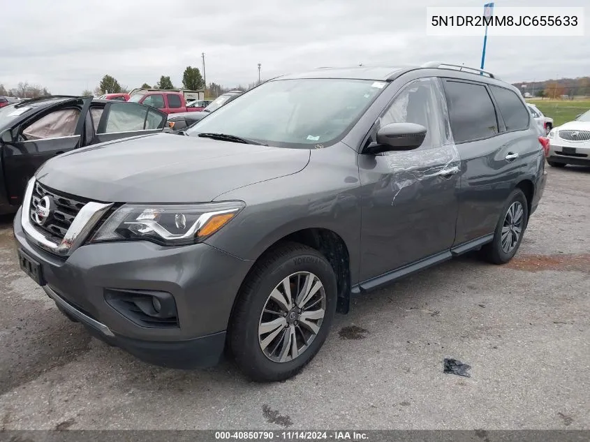 2018 Nissan Pathfinder Sv VIN: 5N1DR2MM8JC655633 Lot: 40850790