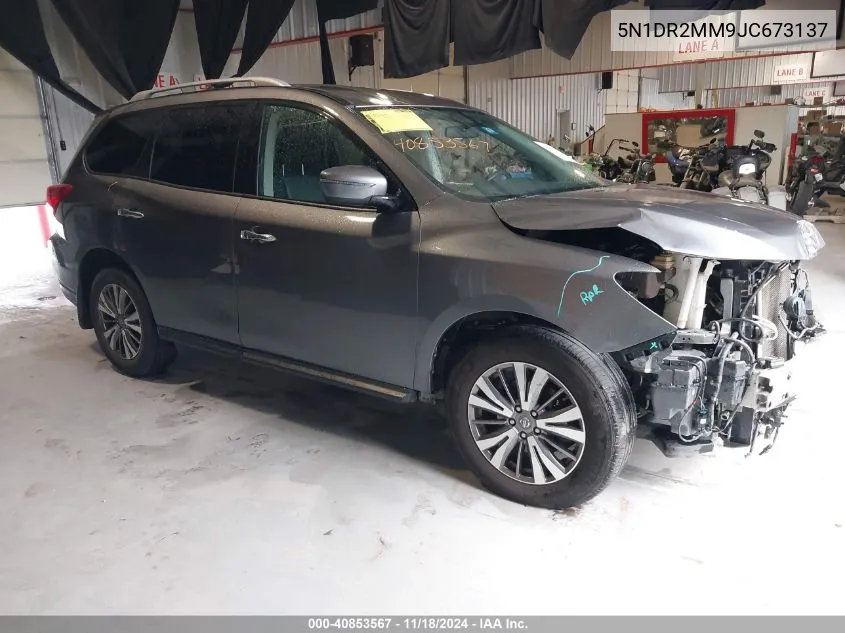 2018 Nissan Pathfinder S VIN: 5N1DR2MM9JC673137 Lot: 40853567