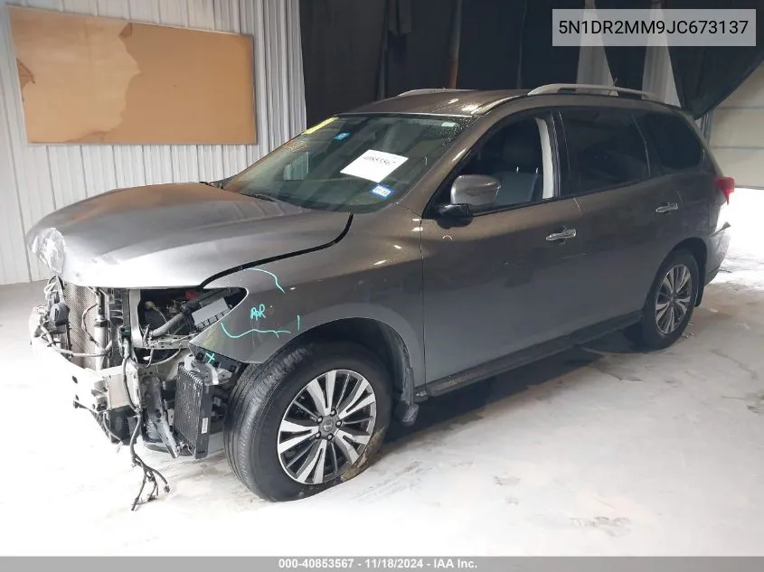 2018 Nissan Pathfinder S VIN: 5N1DR2MM9JC673137 Lot: 40853567