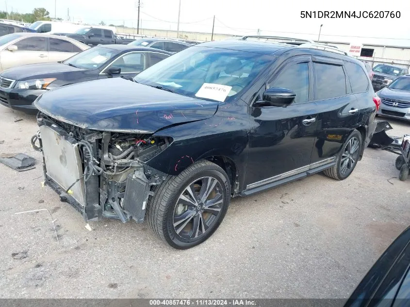 2018 Nissan Pathfinder Platinum VIN: 5N1DR2MN4JC620760 Lot: 40857476