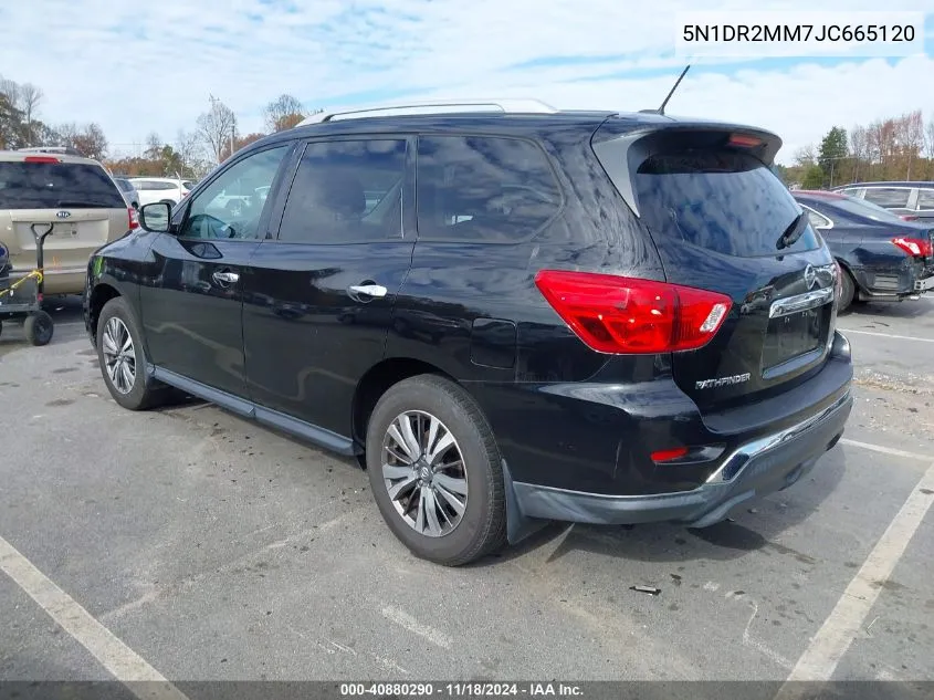 2018 Nissan Pathfinder S VIN: 5N1DR2MM7JC665120 Lot: 40880290