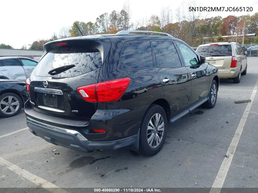 2018 Nissan Pathfinder S VIN: 5N1DR2MM7JC665120 Lot: 40880290