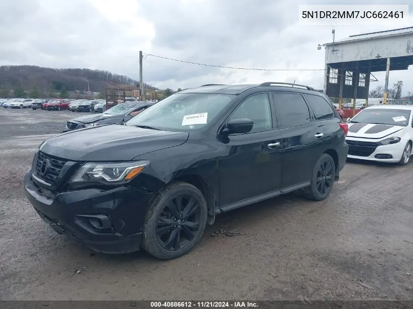 2018 Nissan Pathfinder S/Sv/Sl/Platinum VIN: 5N1DR2MM7JC662461 Lot: 40886612