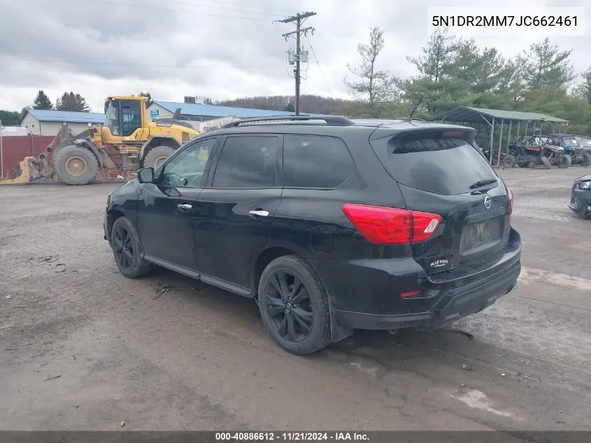 2018 Nissan Pathfinder S/Sv/Sl/Platinum VIN: 5N1DR2MM7JC662461 Lot: 40886612