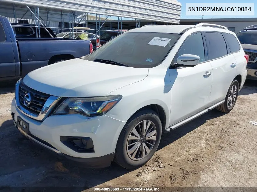 2018 Nissan Pathfinder Sl VIN: 5N1DR2MN6JC610084 Lot: 40893689