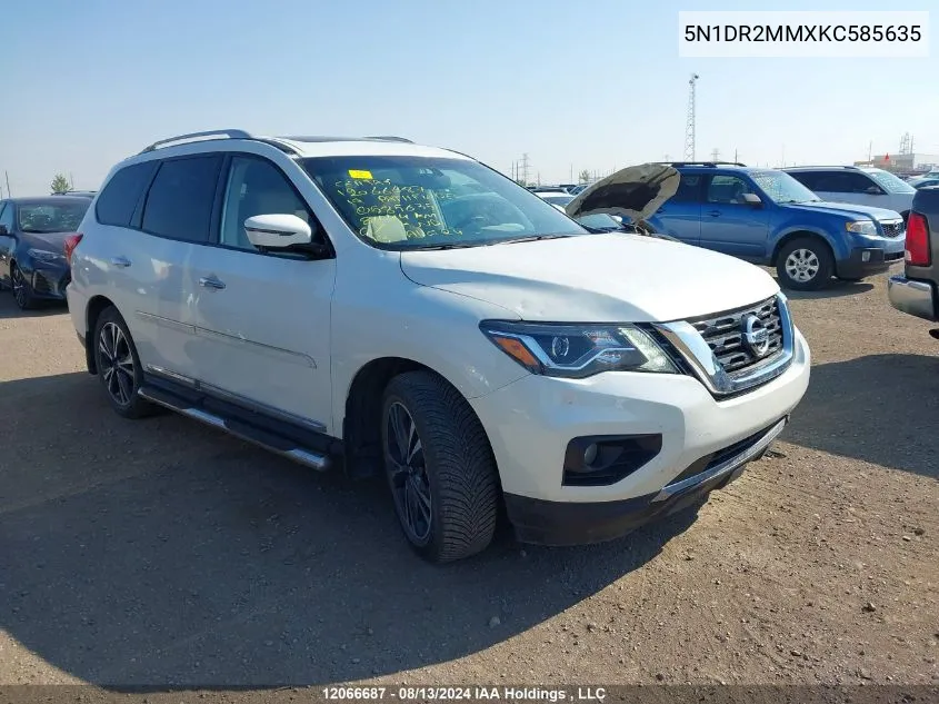 2019 Nissan Pathfinder VIN: 5N1DR2MMXKC585635 Lot: 12066687