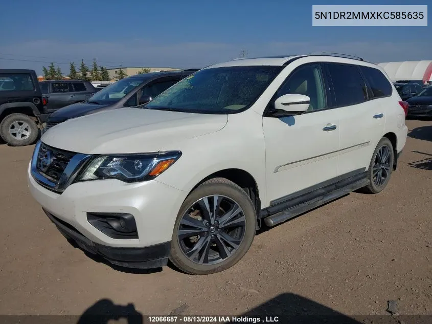 2019 Nissan Pathfinder VIN: 5N1DR2MMXKC585635 Lot: 12066687