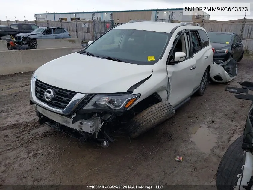 5N1DR2MM9KC643573 2019 Nissan Pathfinder