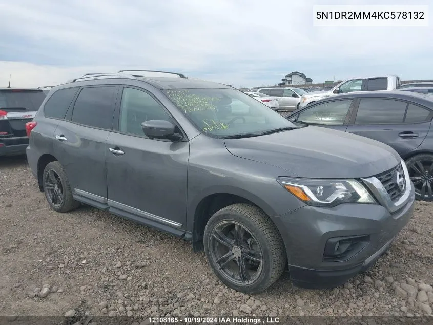 2019 Nissan Pathfinder S/Sl/Sv/Platinum VIN: 5N1DR2MM4KC578132 Lot: 12108165