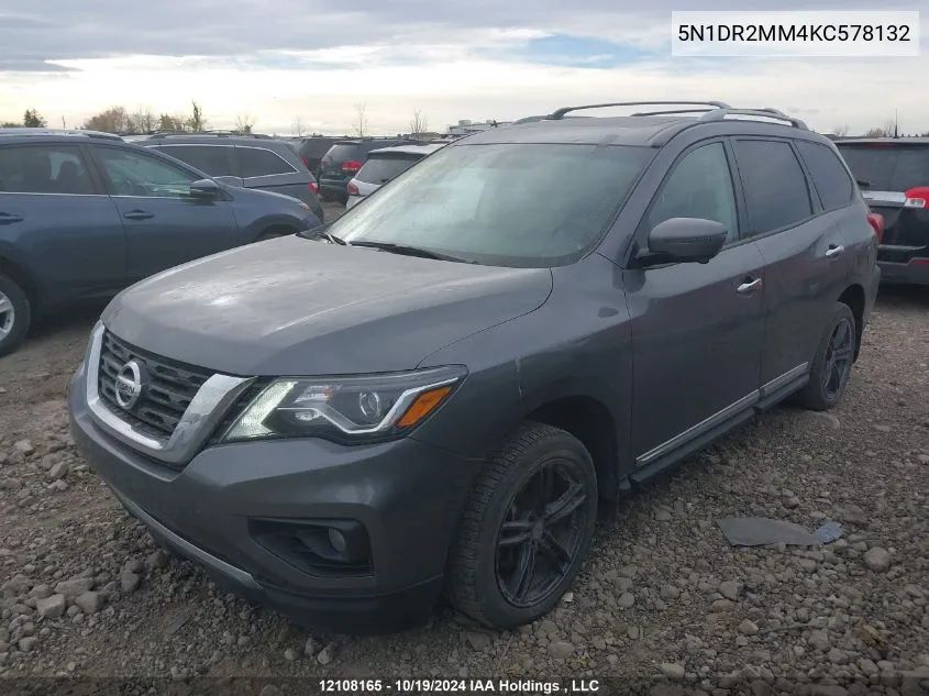 5N1DR2MM4KC578132 2019 Nissan Pathfinder S/Sl/Sv/Platinum