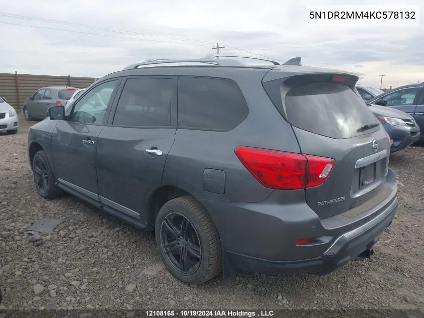 5N1DR2MM4KC578132 2019 Nissan Pathfinder S/Sl/Sv/Platinum