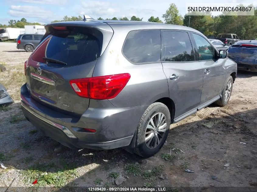 5N1DR2MM7KC604867 2019 Nissan Pathfinder