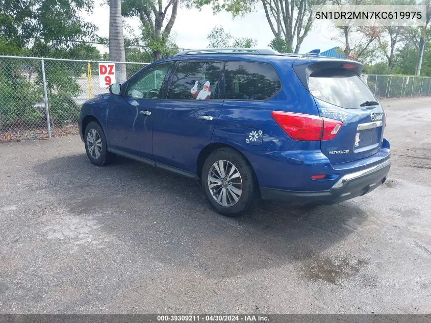 5N1DR2MN7KC619975 2019 Nissan Pathfinder Sv