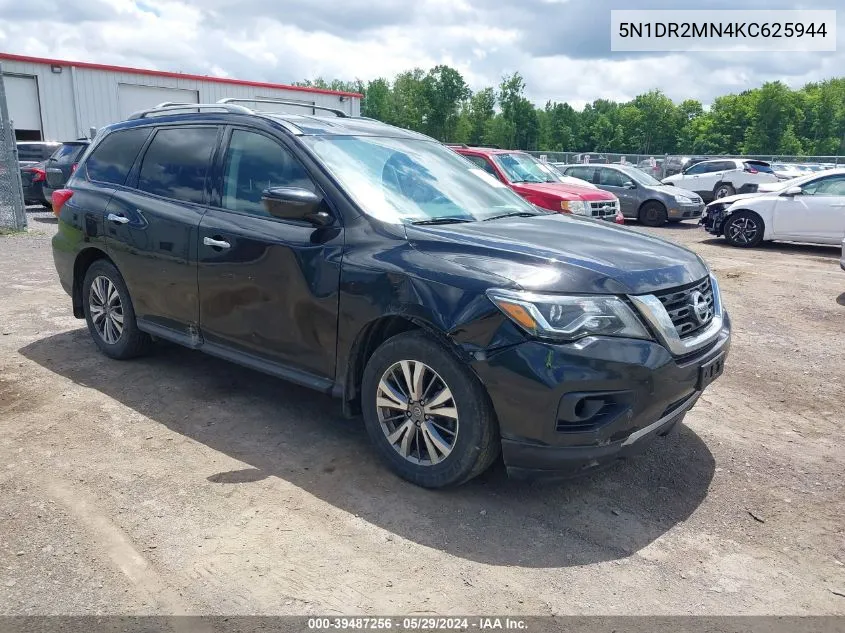 5N1DR2MN4KC625944 2019 Nissan Pathfinder S