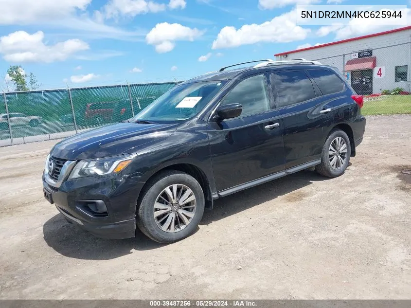 5N1DR2MN4KC625944 2019 Nissan Pathfinder S