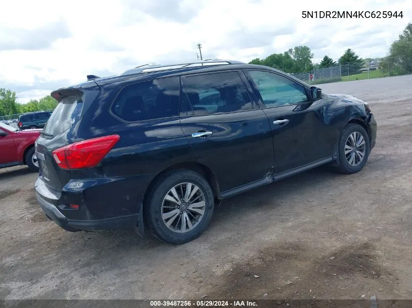 2019 Nissan Pathfinder S VIN: 5N1DR2MN4KC625944 Lot: 39487256