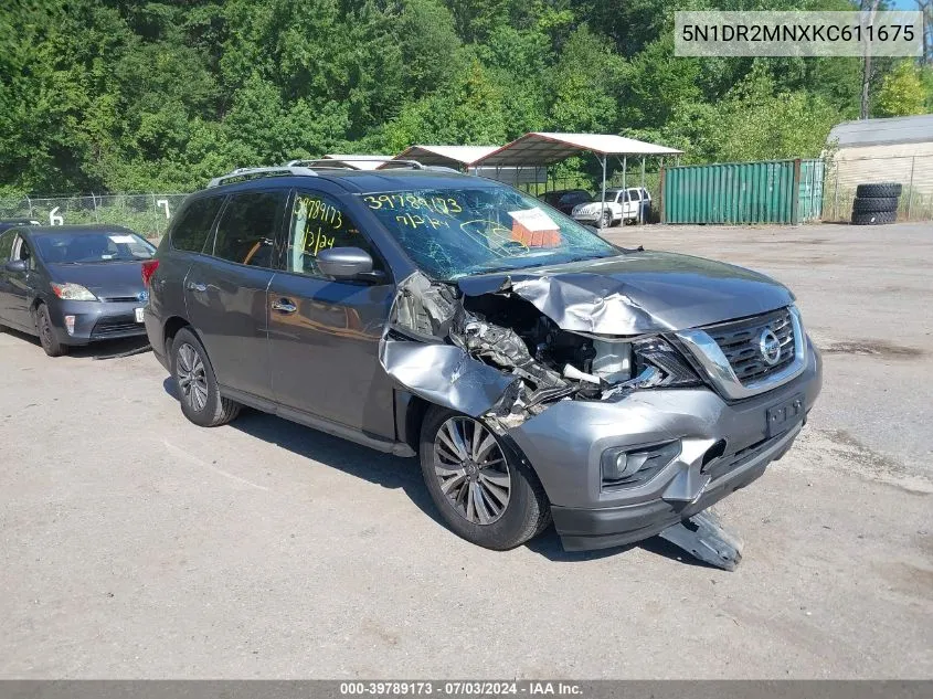 2019 Nissan Pathfinder Sl VIN: 5N1DR2MNXKC611675 Lot: 39789173