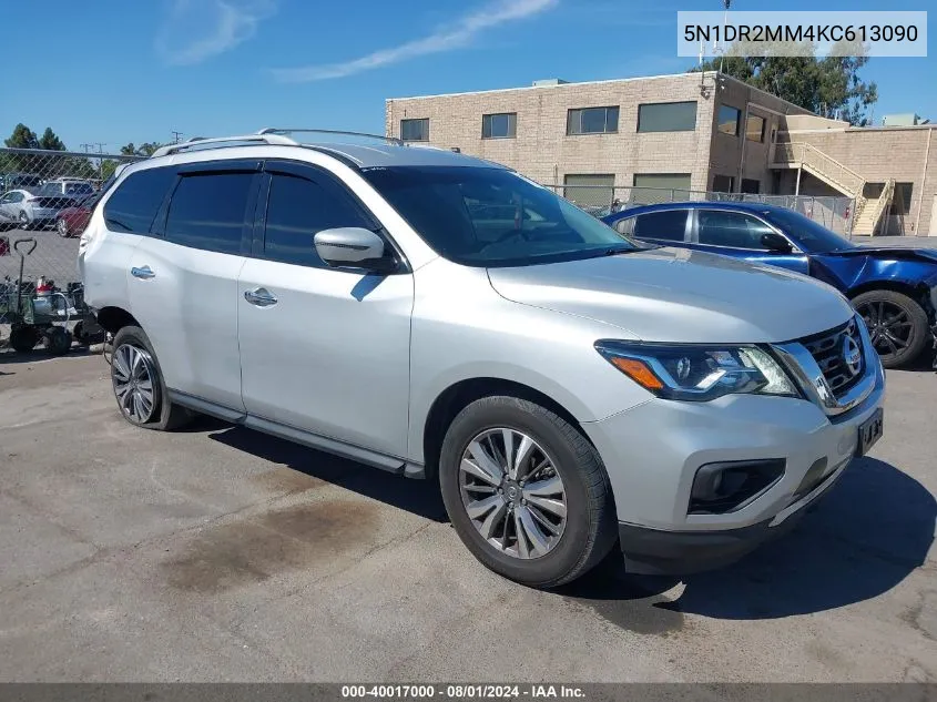 2019 Nissan Pathfinder Sl VIN: 5N1DR2MM4KC613090 Lot: 40017000