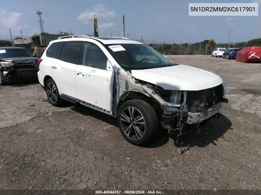 2019 Nissan Pathfinder Platinum VIN: 5N1DR2MM2KC617901 Lot: 40044257