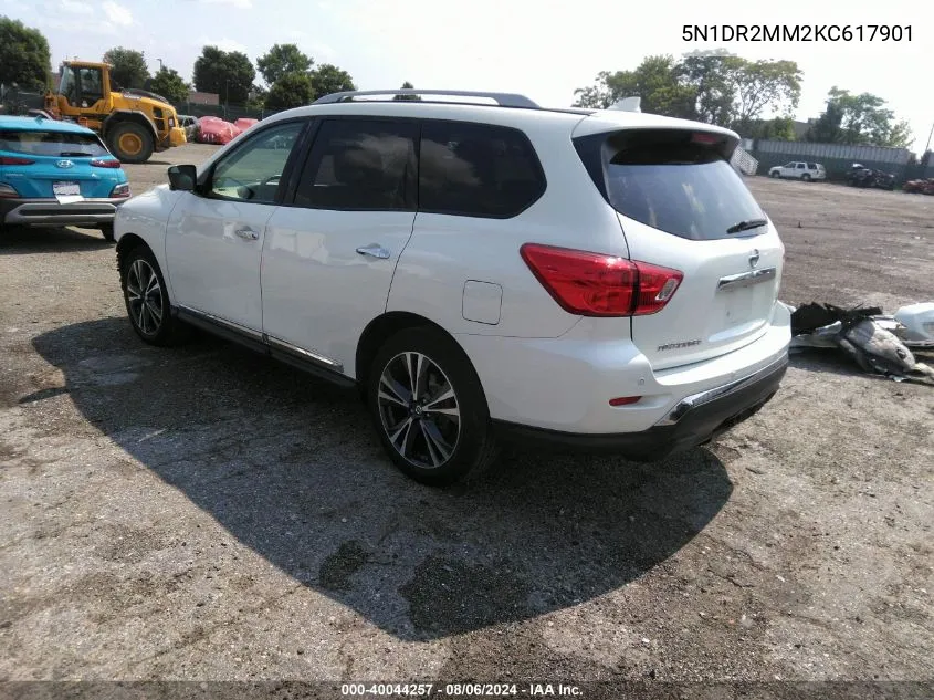 2019 Nissan Pathfinder Platinum VIN: 5N1DR2MM2KC617901 Lot: 40044257