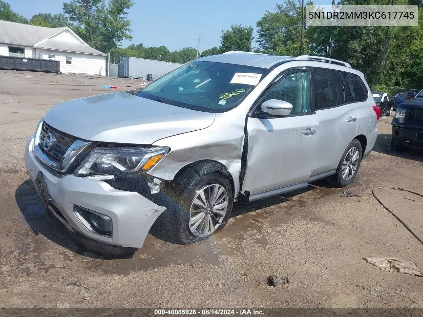 2019 Nissan Pathfinder Sv VIN: 5N1DR2MM3KC617745 Lot: 40085926