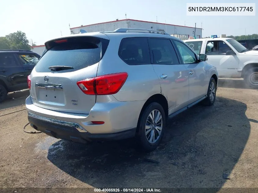 5N1DR2MM3KC617745 2019 Nissan Pathfinder Sv