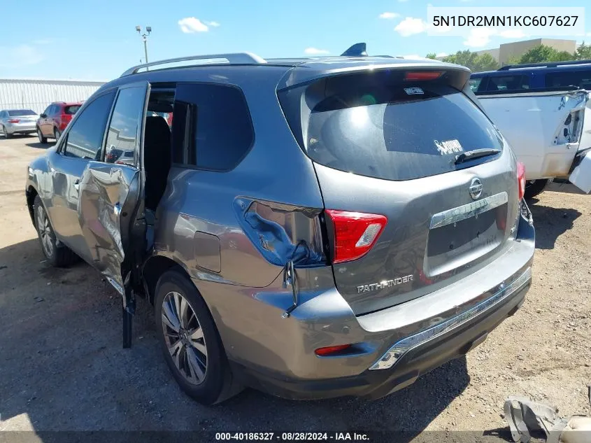 2019 Nissan Pathfinder Sv VIN: 5N1DR2MN1KC607627 Lot: 40186327