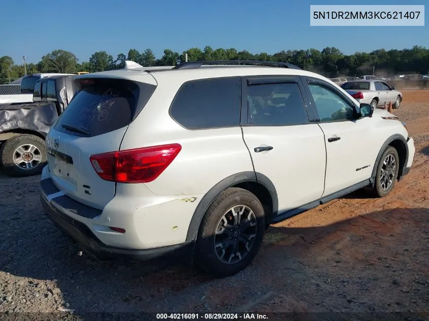 2019 Nissan Pathfinder Platinum/S/Sl/Sv VIN: 5N1DR2MM3KC621407 Lot: 40216091