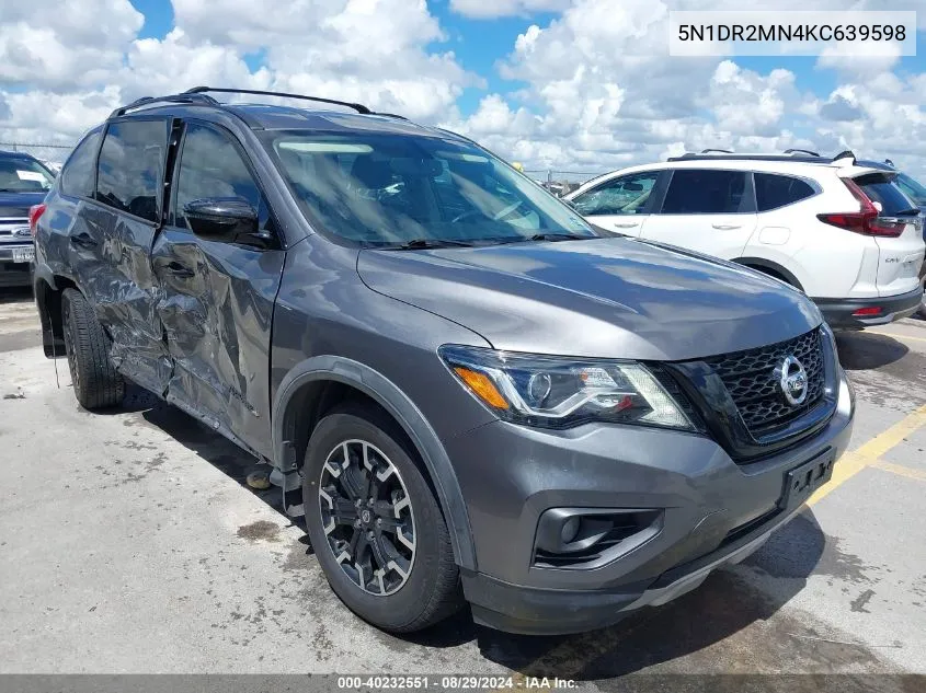 2019 Nissan Pathfinder Sv VIN: 5N1DR2MN4KC639598 Lot: 40232551