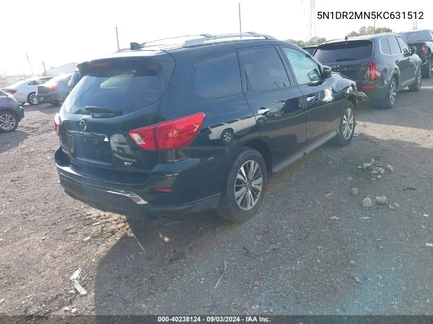 5N1DR2MN5KC631512 2019 Nissan Pathfinder Sv