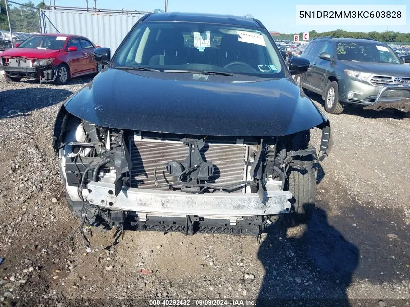 5N1DR2MM3KC603828 2019 Nissan Pathfinder S