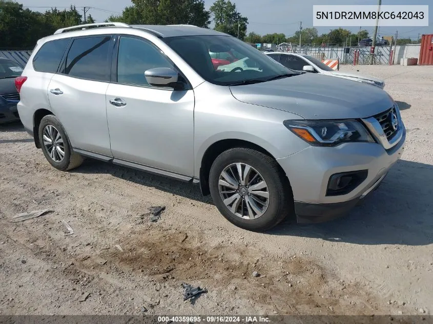 2019 Nissan Pathfinder Sv VIN: 5N1DR2MM8KC642043 Lot: 40359695