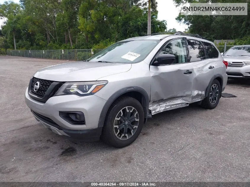 2019 Nissan Pathfinder Sl VIN: 5N1DR2MN4KC624499 Lot: 40364264