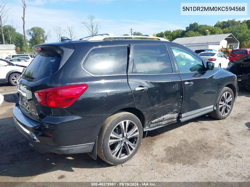 2019 Nissan Pathfinder Platinum VIN: 5N1DR2MM0KC594568 Lot: 40379961