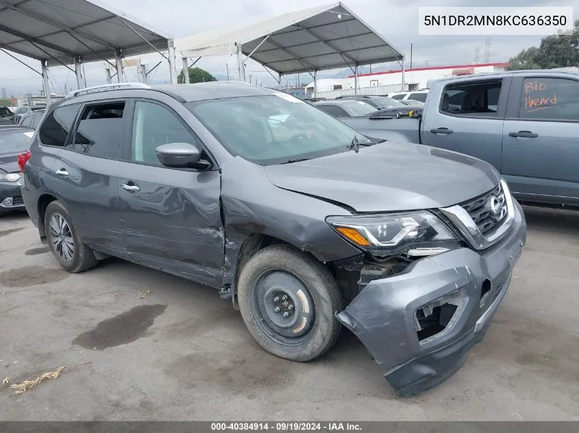 2019 Nissan Pathfinder S VIN: 5N1DR2MN8KC636350 Lot: 40384914