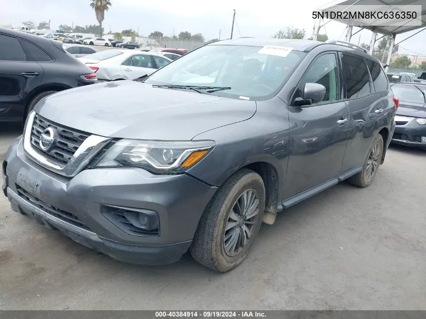 2019 Nissan Pathfinder S VIN: 5N1DR2MN8KC636350 Lot: 40384914