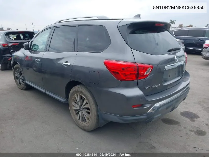 2019 Nissan Pathfinder S VIN: 5N1DR2MN8KC636350 Lot: 40384914