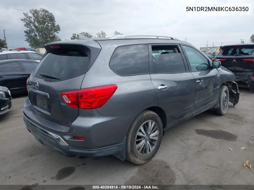 5N1DR2MN8KC636350 2019 Nissan Pathfinder S