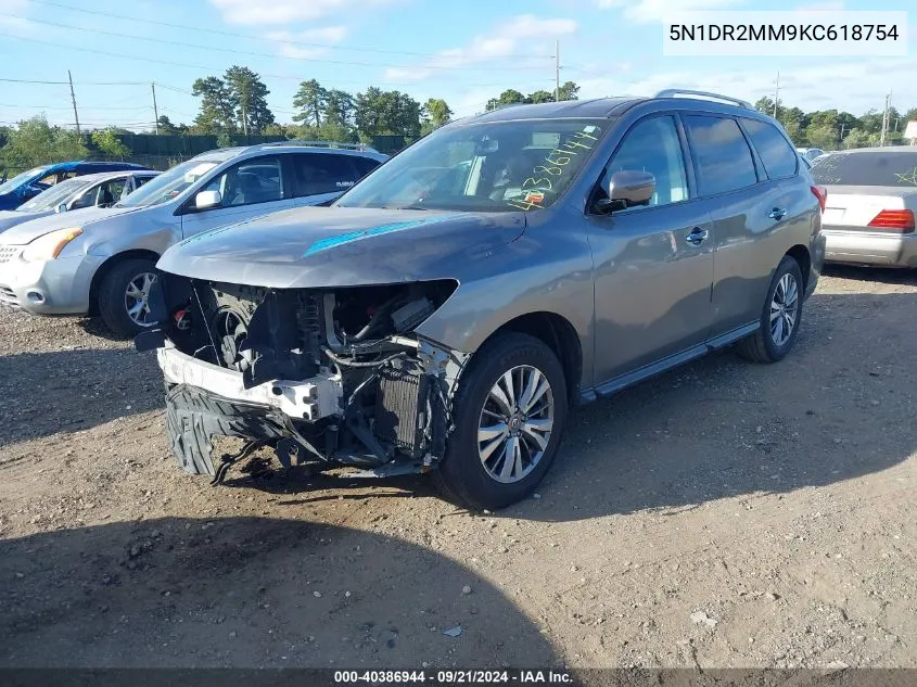 5N1DR2MM9KC618754 2019 Nissan Pathfinder Sl