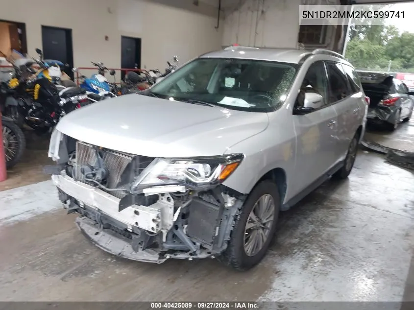 2019 Nissan Pathfinder Sv VIN: 5N1DR2MM2KC599741 Lot: 40425089